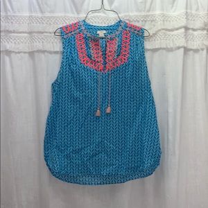 J Crew Embroidered Top